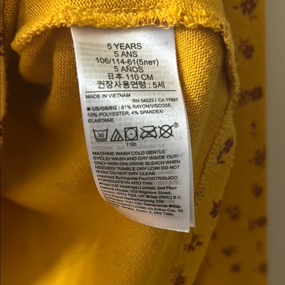 GAP Yellow Floral Ruffle Top - Picture 7 of 7